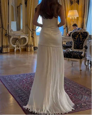 Sexy Sleeveless Cold-Shoulder Solid Color Stitching Evening Maxi Dress