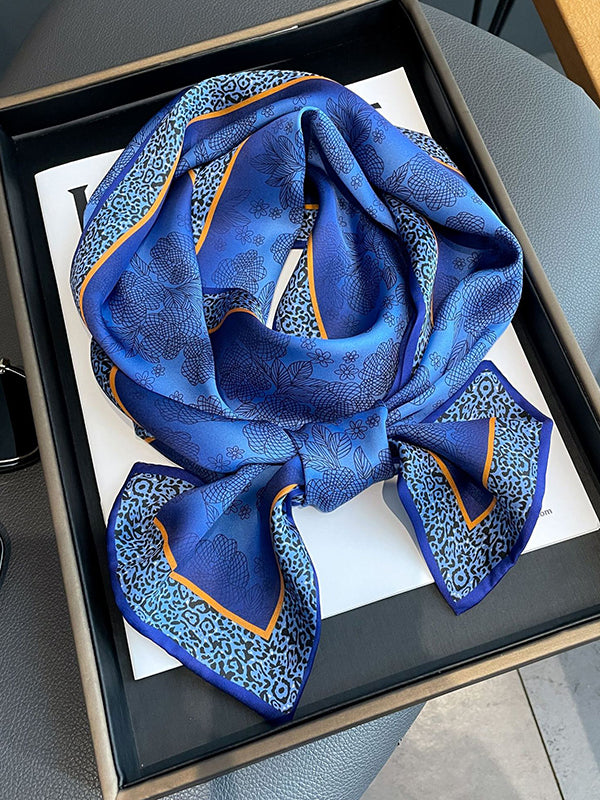 Urban Leopard Printed Silk Imitation Scarf