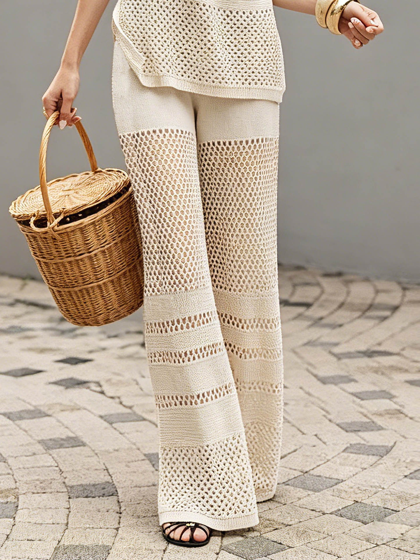 Women's Minimalist Open-Knit Set