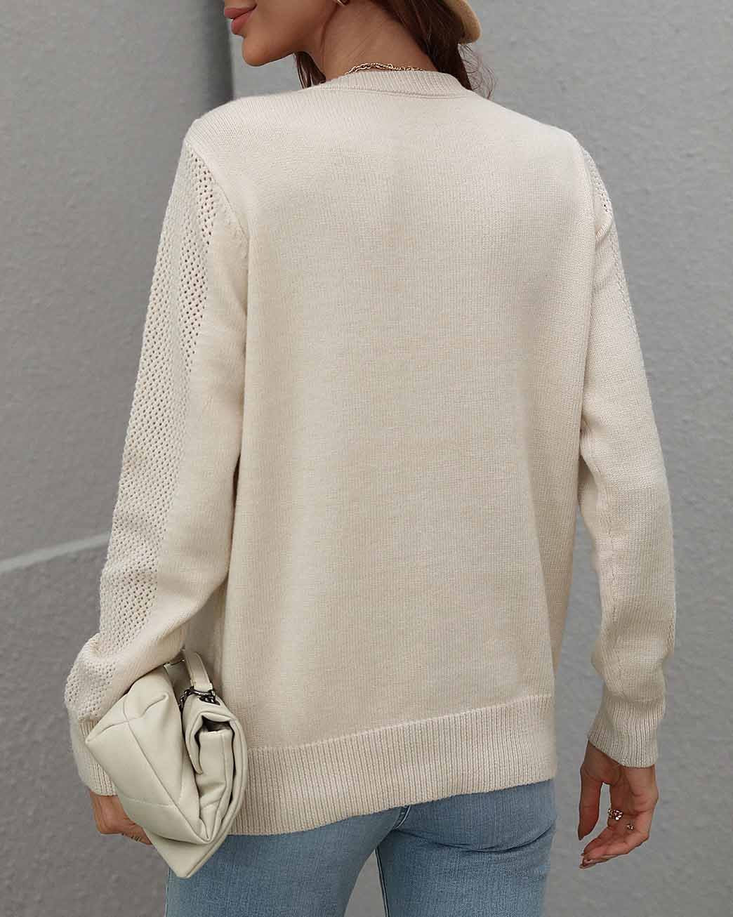 Knit Fringe Pullover Sweater (5 Colors)