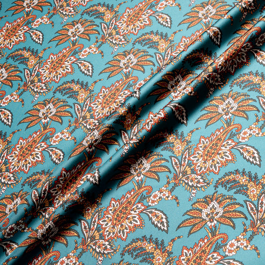 Teal 'Arundel' Liberty Pure Silk Twill