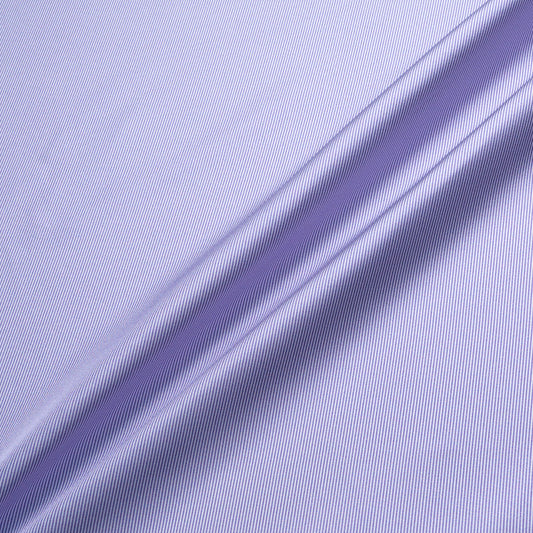 Purple Fine Striped Silk Twill