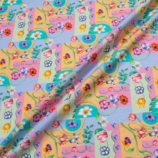 Floral & Patchwork Printed Pure Cotton