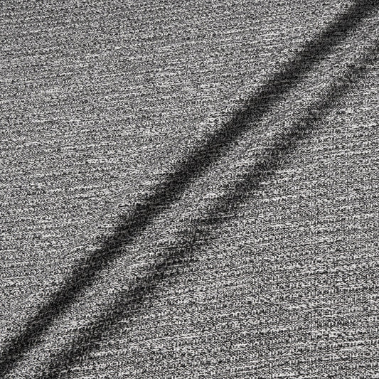 Black & Ivory Metallic Cotton Blend Bouclé