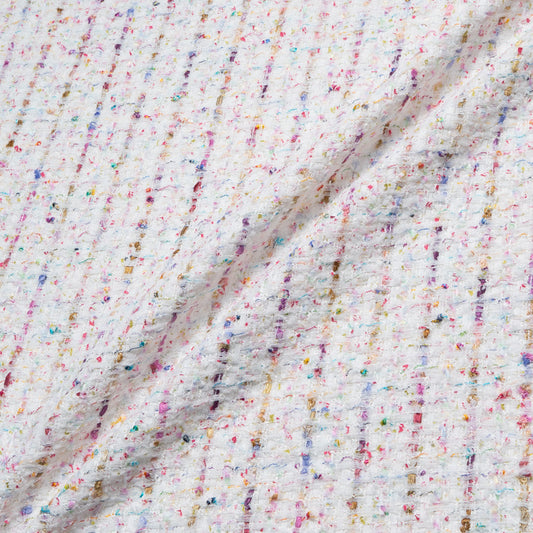 Multi-Coloured Wool & Cotton Blend Bouclé