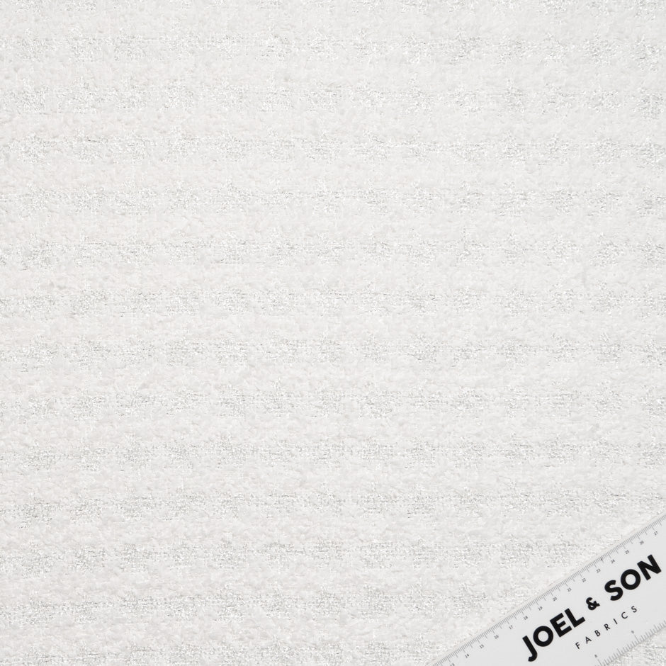 Off-White & Silver Mixed Fibre Bouclé