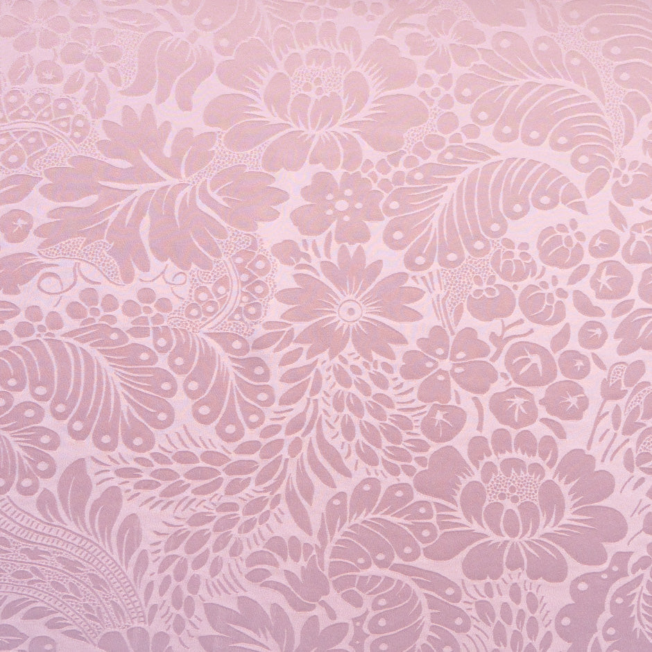 Baby Pink Floral Jacquard Pure Silk