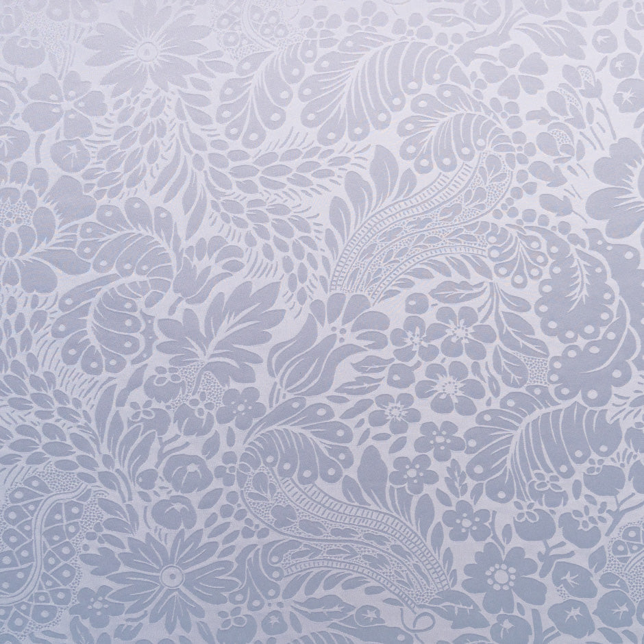 Pale Lilac Floral Jacquard Pure Silk