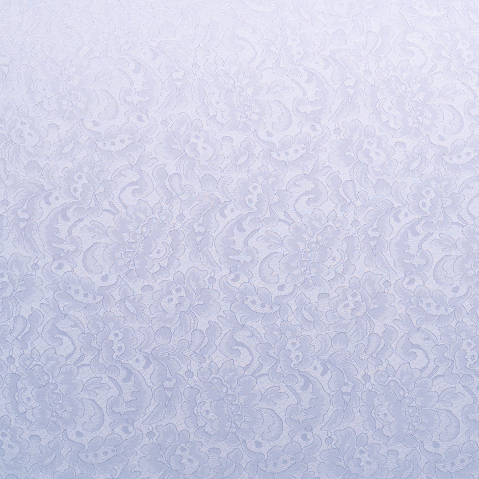 Pale Lilac Floral Lace Jacquard Pure Silk