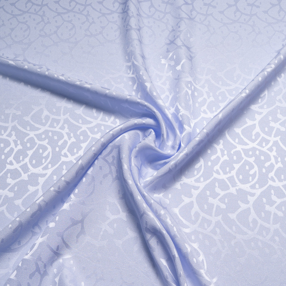 Pale Lilac Abstract Jacquard Pure Silk