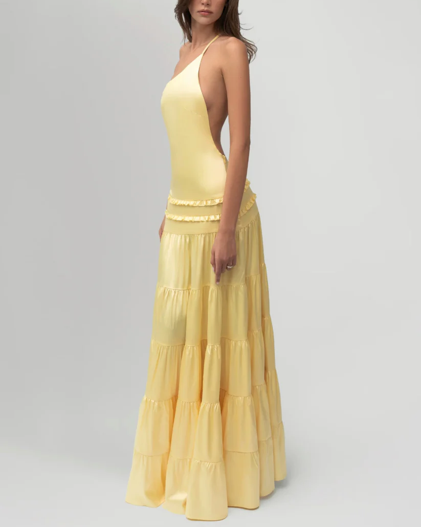 Sexy Oblique Shoulder Irregular Temperament Dress