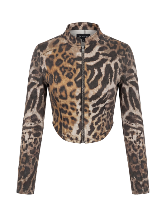 Morph Denim Jacket - Leopard