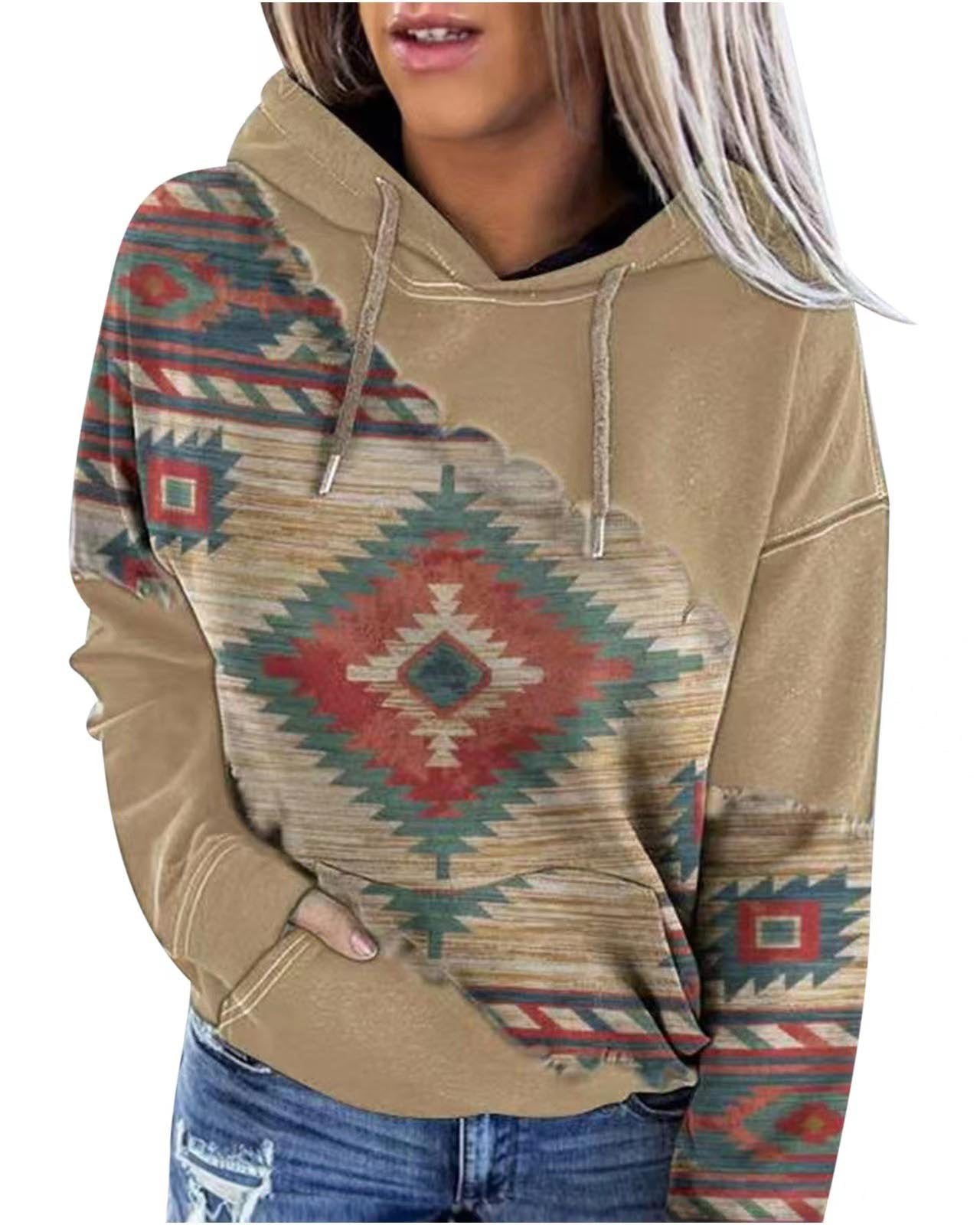 PRINTED HOODED TOP（4 COLORS）