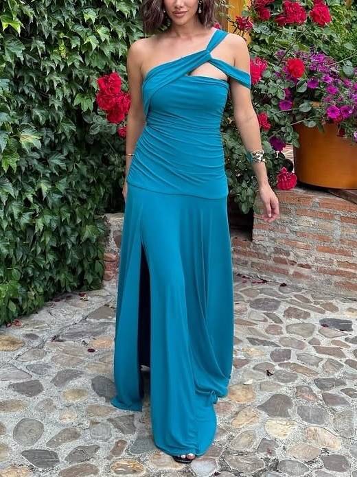 Off-shoulder Slim-Fit Maxi Dress