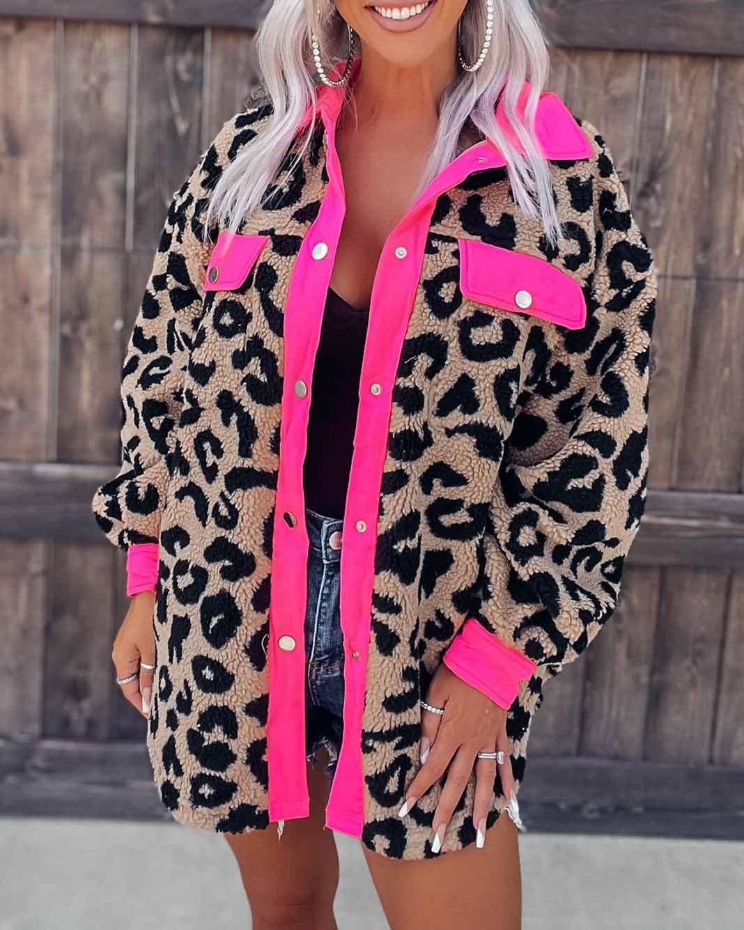 LEOPARD TEDDY SHACKET