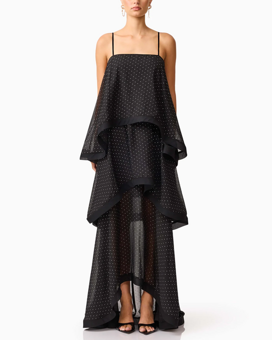 Sexy Spaghetti-Strap Ruffle Solid Color Dress