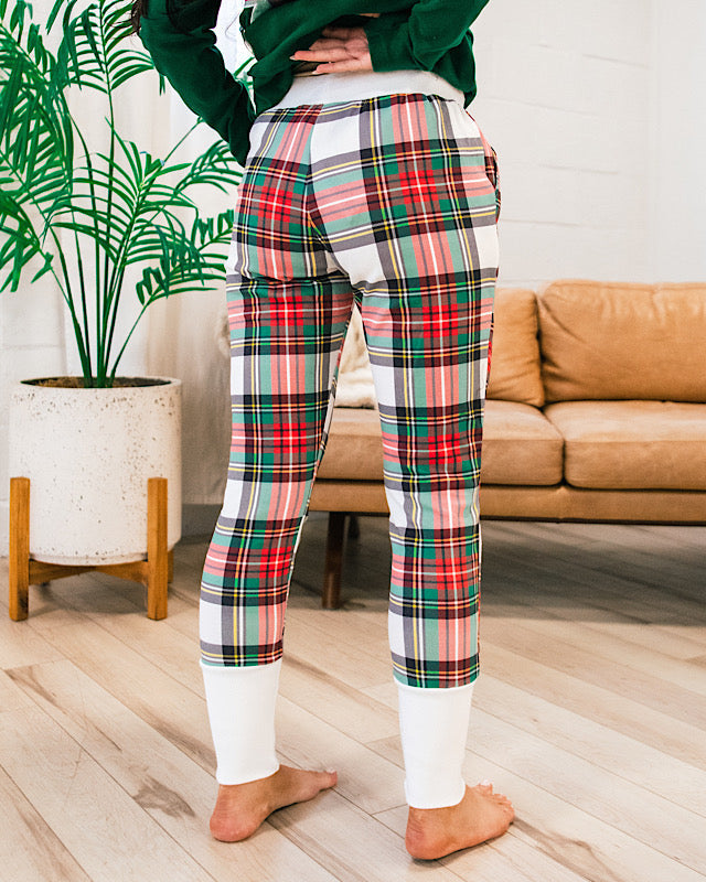 PLAID DRAWSTRING JOGGERS