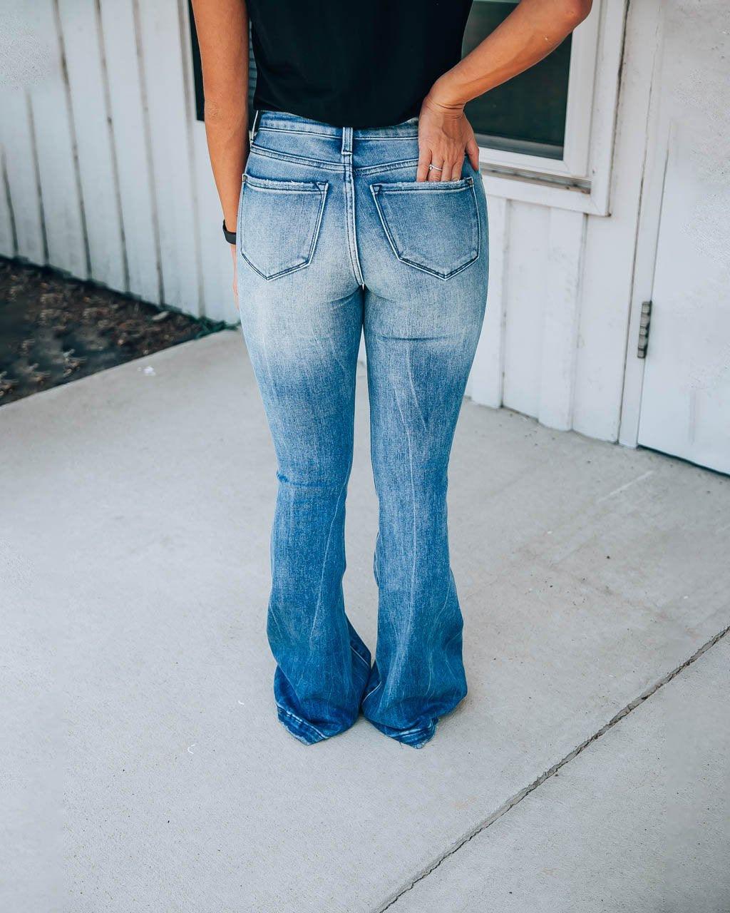 Mid-Rise Flare Jeans