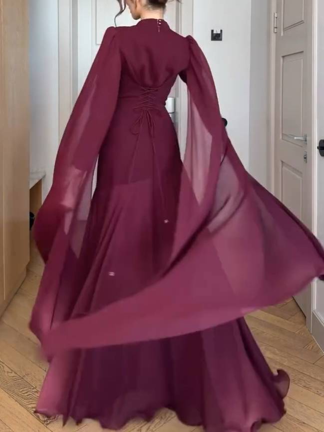 High Waist A- Line Skirt Maxi Dress