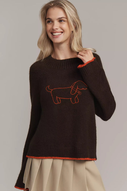 White Dog Icon Sweater