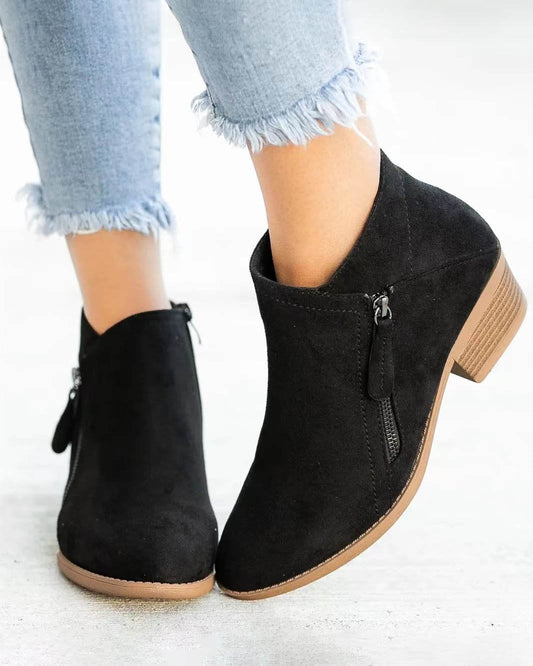 HEELED ZIP BOOTIE