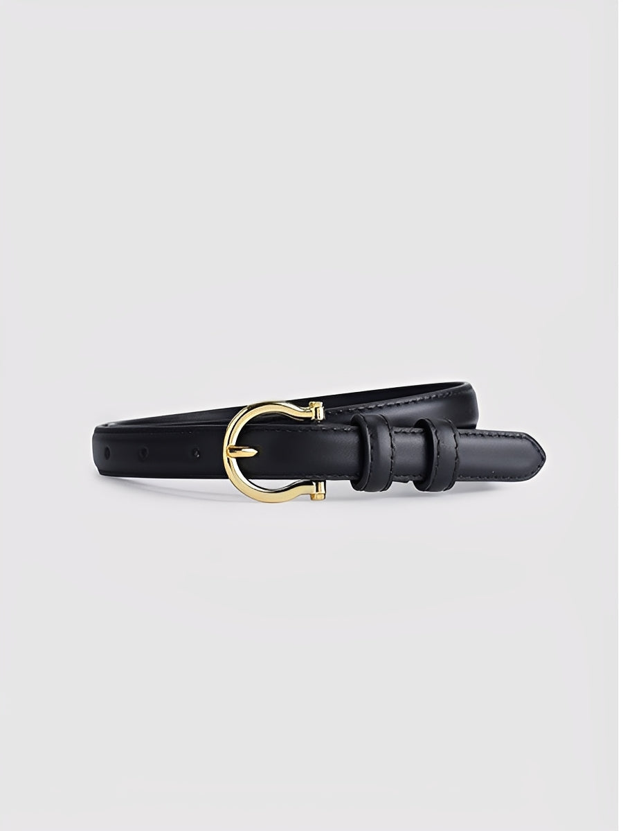 Women's Vintage Sophisticated Faux - Leather Horsebit Belt