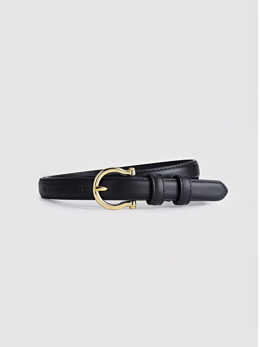 Women's Vintage Sophisticated Faux - Leather Horsebit Belt