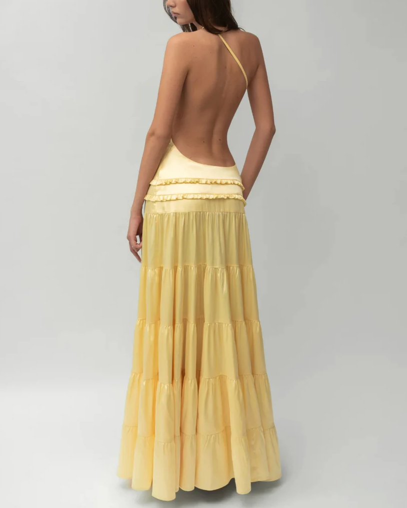 Sexy Oblique Shoulder Irregular Temperament Dress