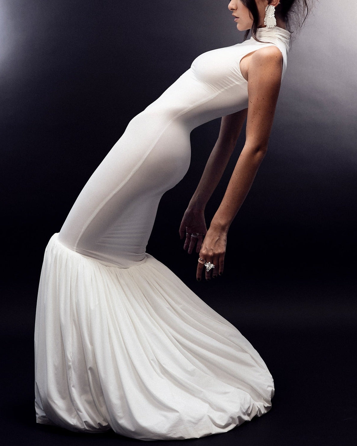 Sexy Sleeveless Solid Color Slim-Fitting Patchwork Special Maxi Dress