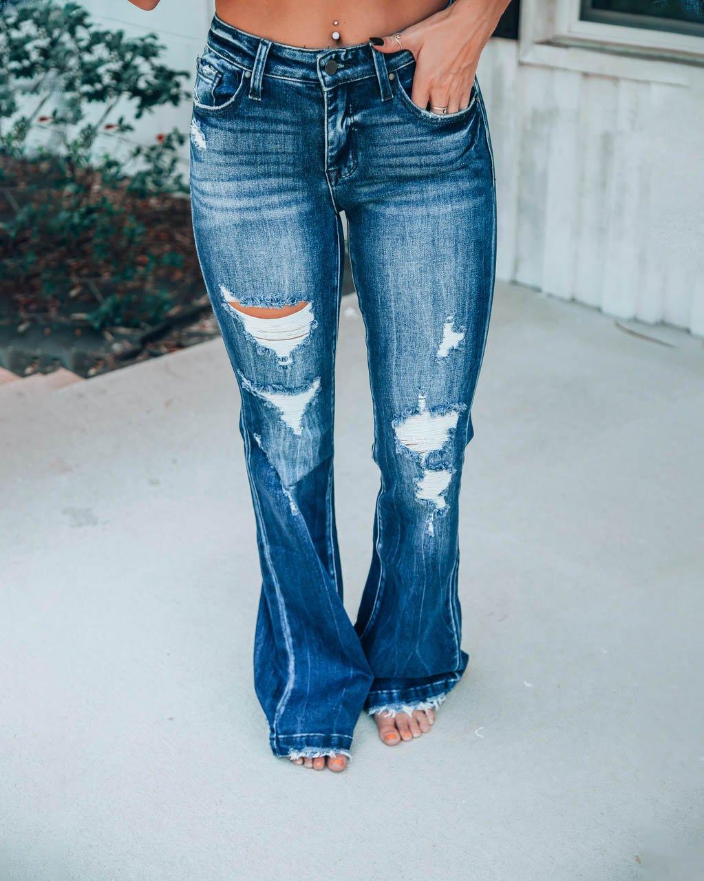 Mid-Rise Flare Jeans