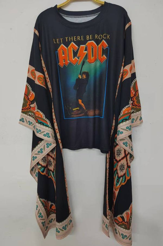 AC/DC Paisley Sleeve Tee