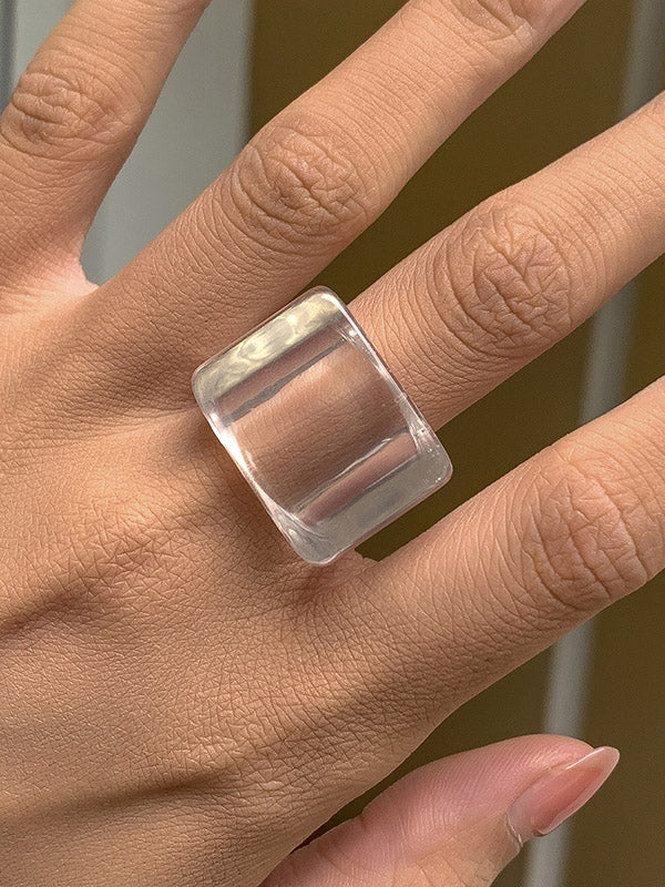 Original Stylish Resin 8 Colors Geometric Ring