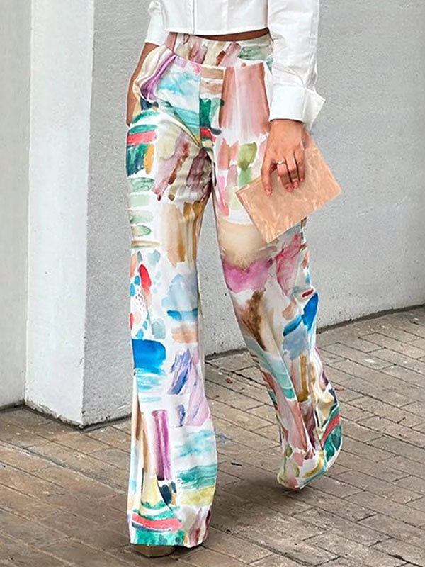 Loose Printed Pants Trousers