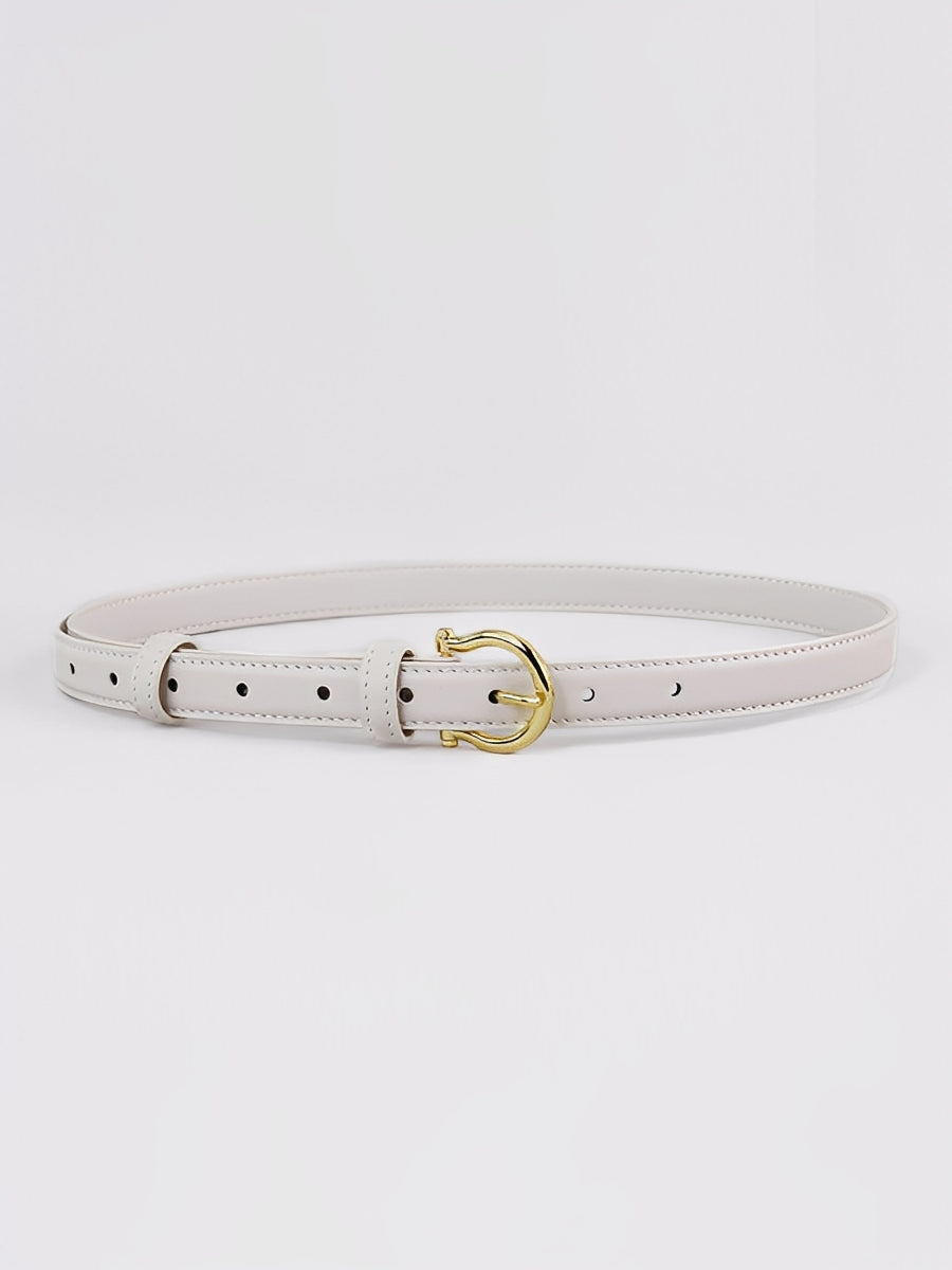 Women's Vintage Sophisticated Faux - Leather Horsebit Belt