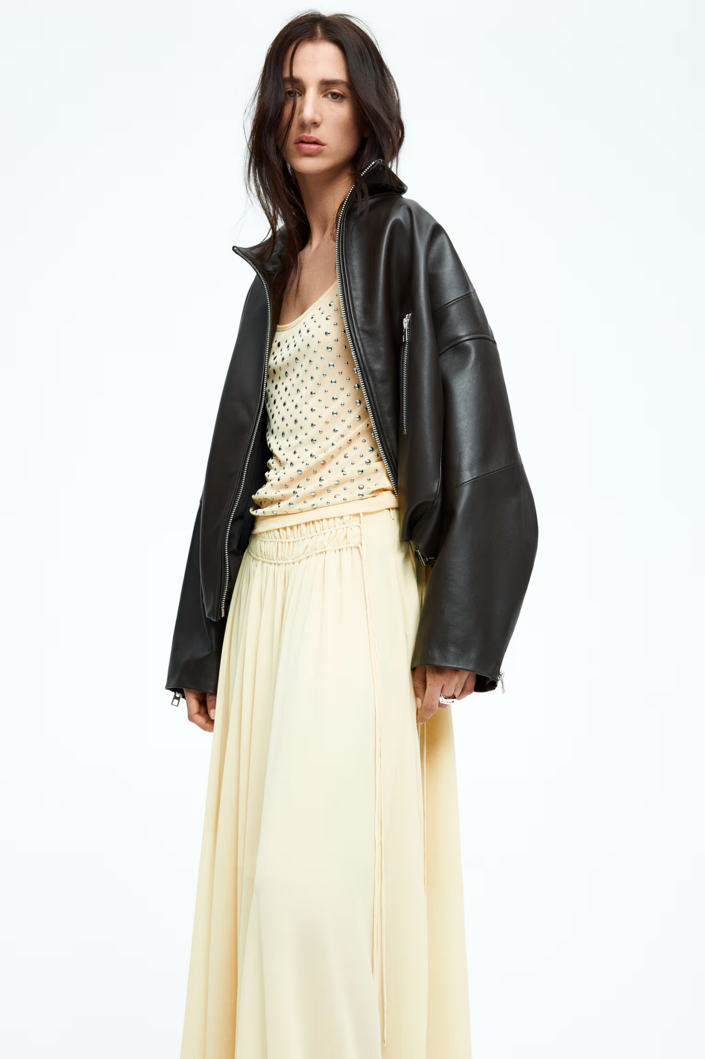 Circular chiffon skirt