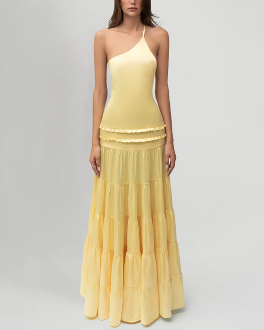 Sexy Oblique Shoulder Irregular Temperament Dress