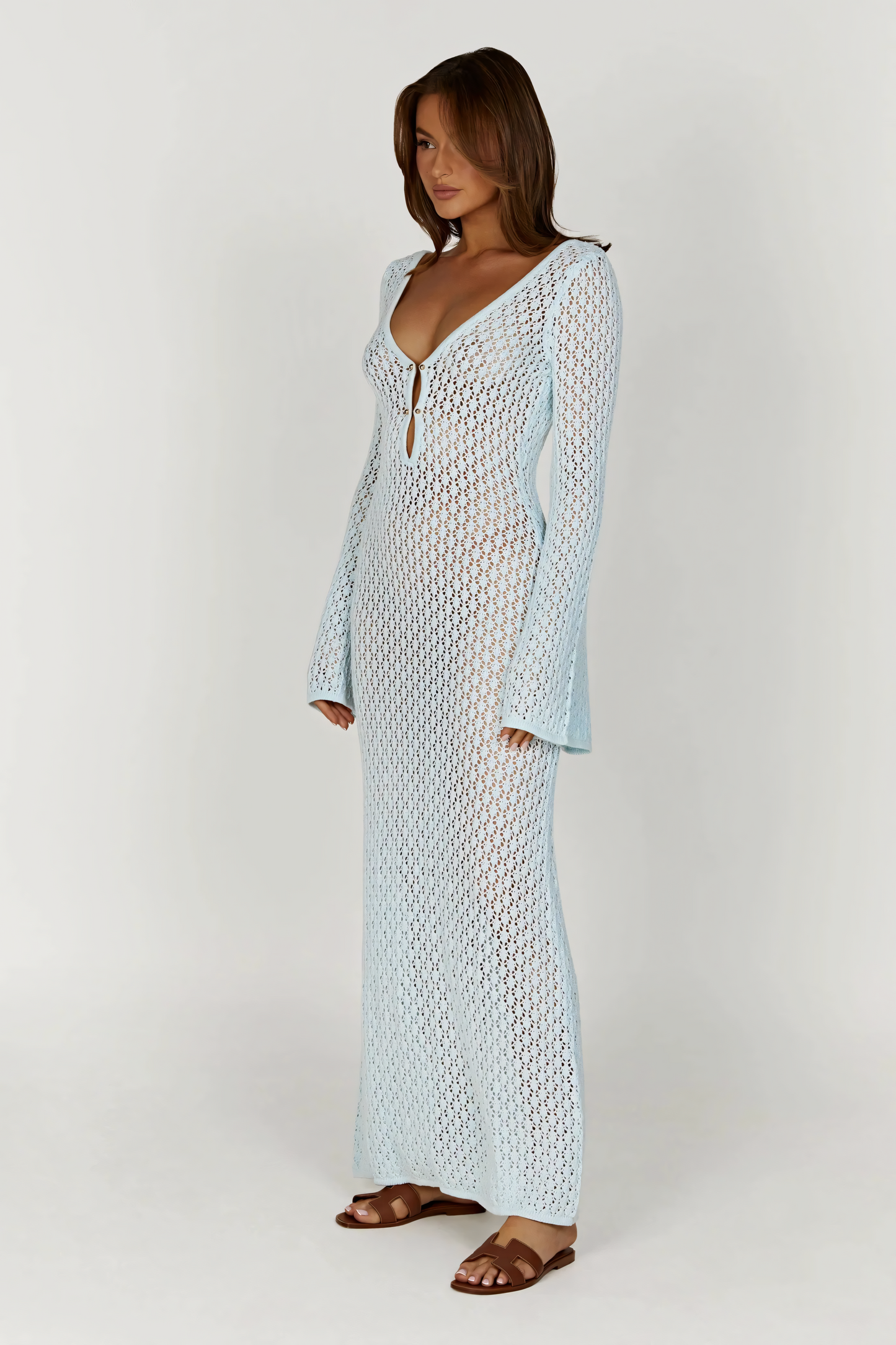 Kayleigh Crochet Fishtail Maxi Dress