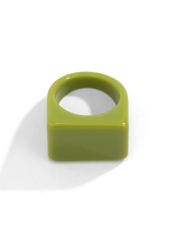 Original Stylish Resin 8 Colors Geometric Ring