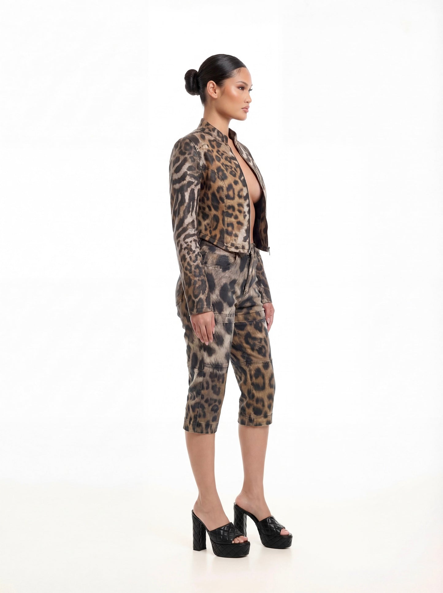 Morph Denim Jacket - Leopard