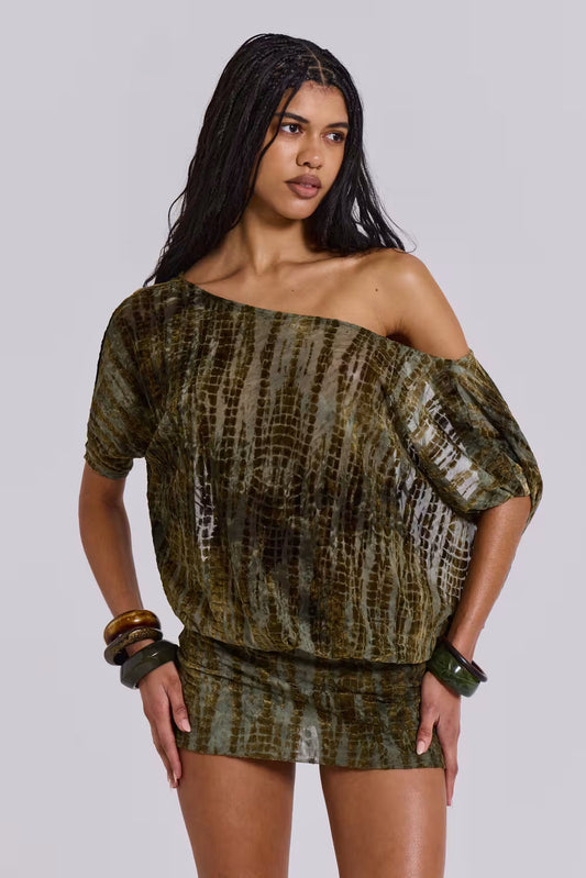 Nyx Devore Backless Mini Dress