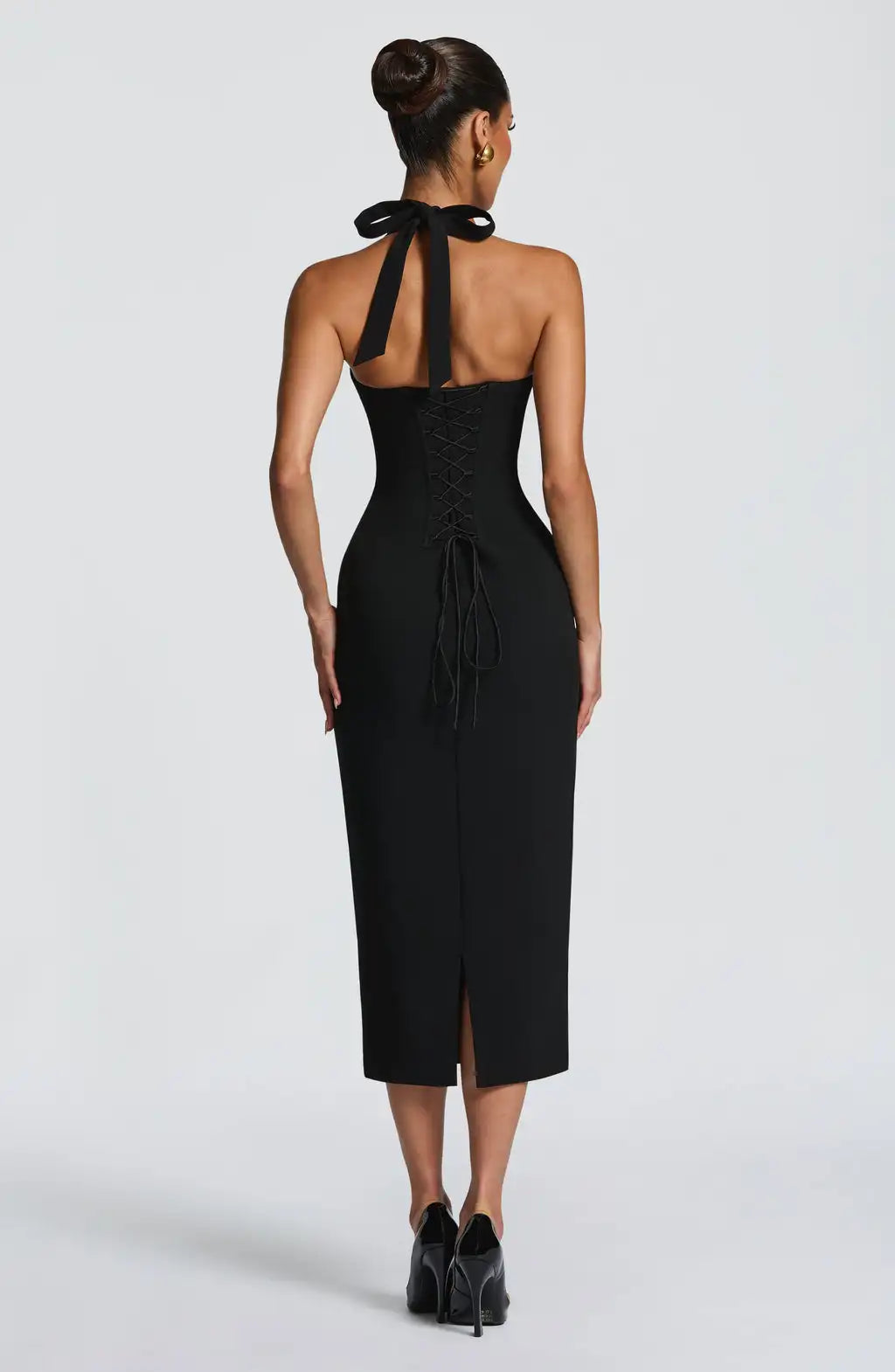 Sexy Halter Low-Cut Slim Fit Backless Dress