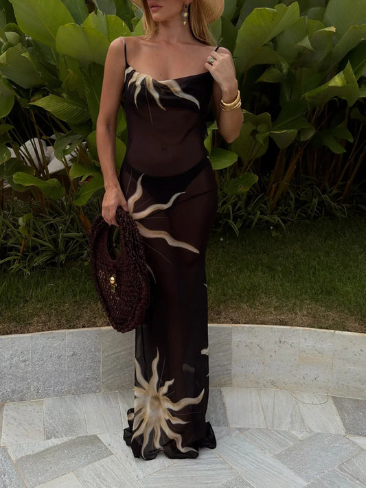 Sexy Sling Sun See-through Dress