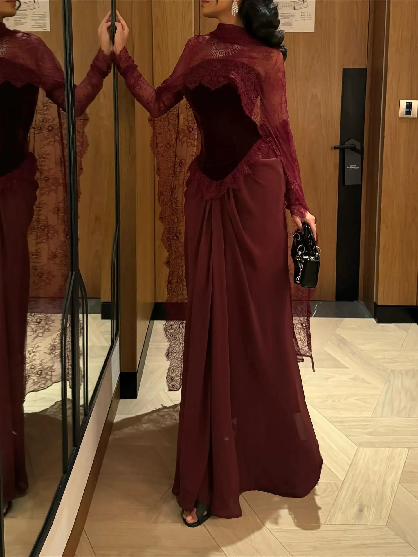 Sexy Elegant Lace Cappa Tube Top Dress