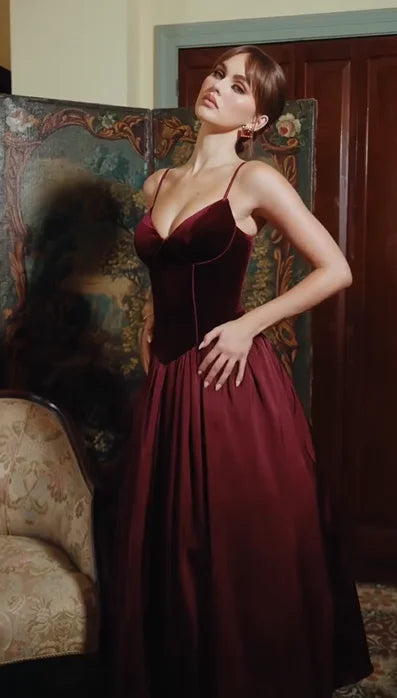 Sexy V-neck Brace Stitching Ruffle Dress