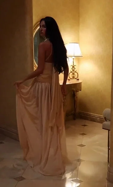 Sexy Sleeveless Cinched Patchwork Pleated Dress