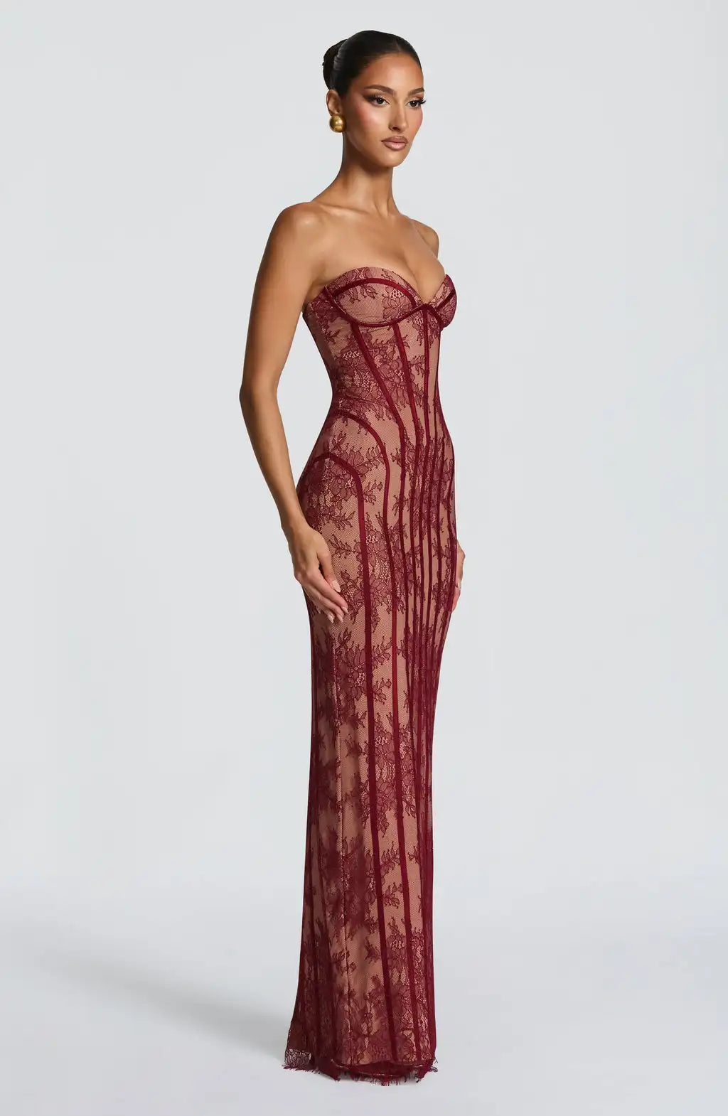 Sexy Lace V-neck Tube Top Dress