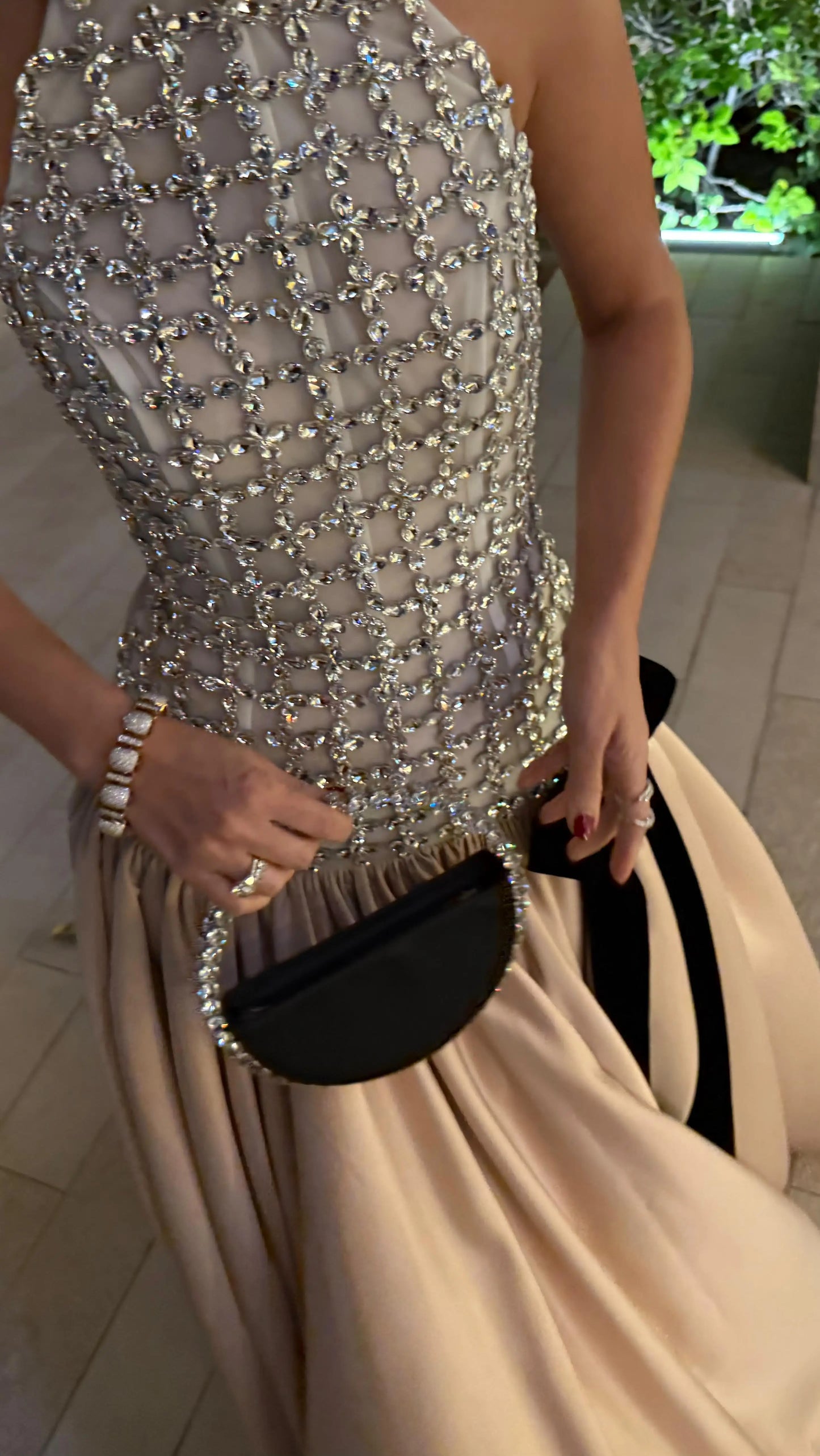 Sexy Halter Sequin Stitching Dress