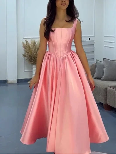 Sexy Solid Color Waist Tight Sleeveless Midi Dress