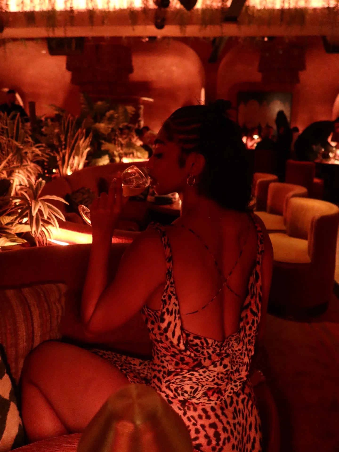 Sexy Slim High Slit Wild Leopard Dress