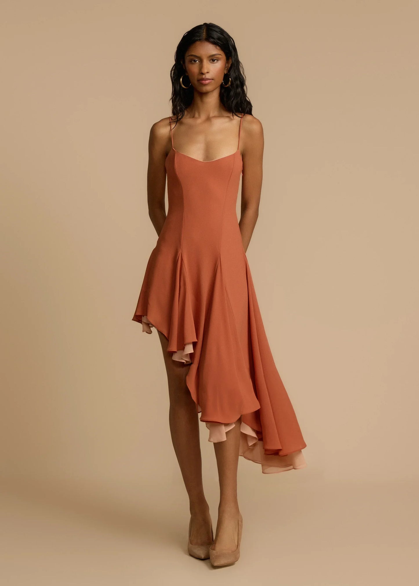 Sexy Slim-Fit Slant-Cut Bottom Dress with Suspenders